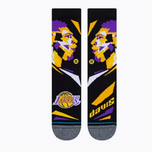NWT Men's LA Lakers Anthony Davis Stance Socks - Picture 2 of 6